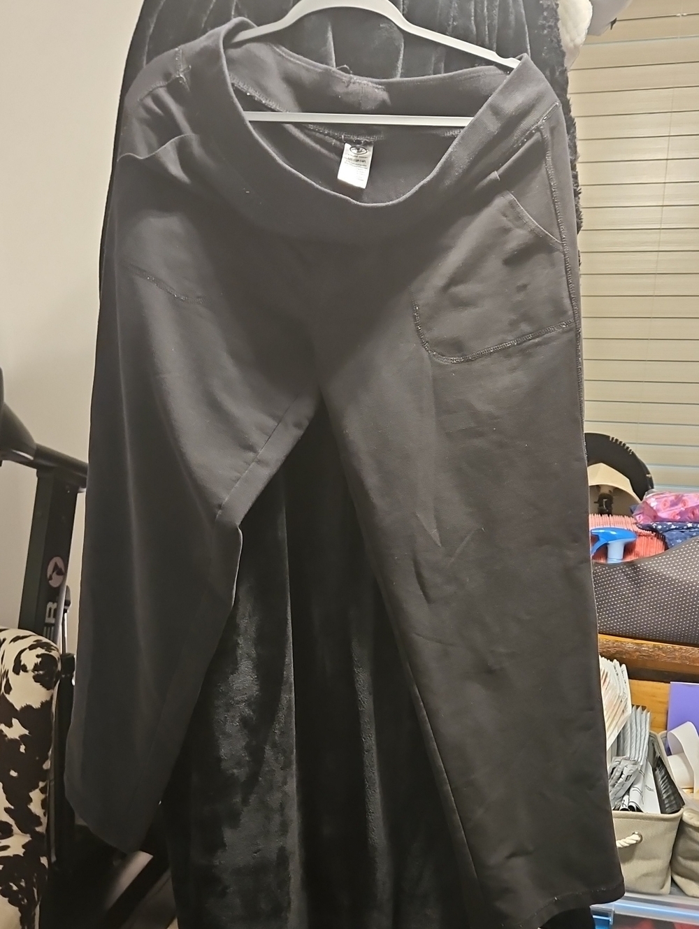 Athletic Works Black Track Pants with Front Pockets